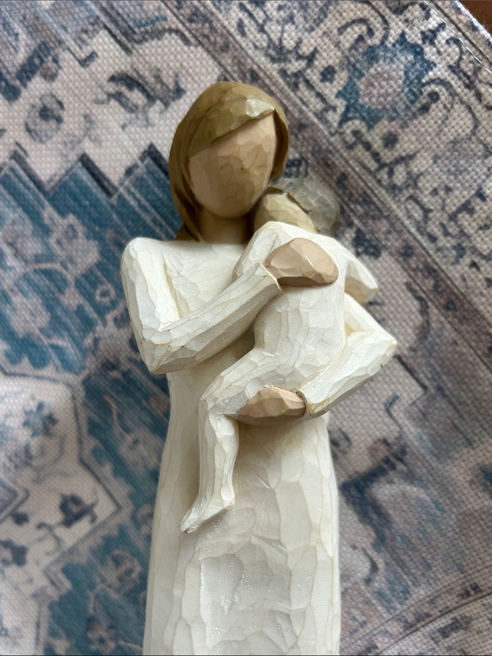 Willow Tree Mother Holding Child Figurine - Cream and Brown Child of My Heart